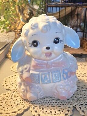 Vintage Baby Lamb Planter